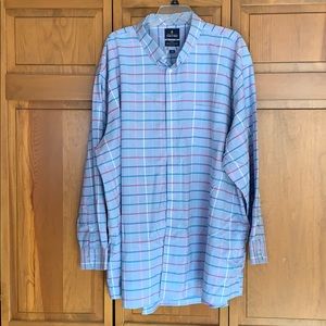 Stafford 20 mens shirt plaid multi blue